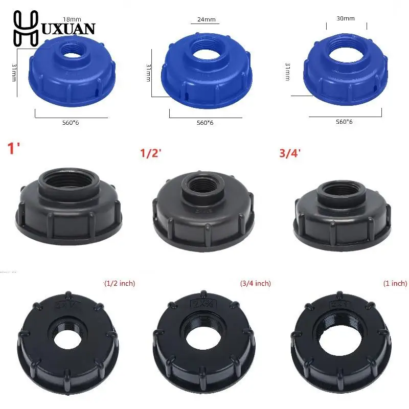 

1/2 Inch 3/4 Inch 1 Inch Thread IBC Tank Adapter Tap Connector Replacement Valve Fitting For Home Garden Water Connectors