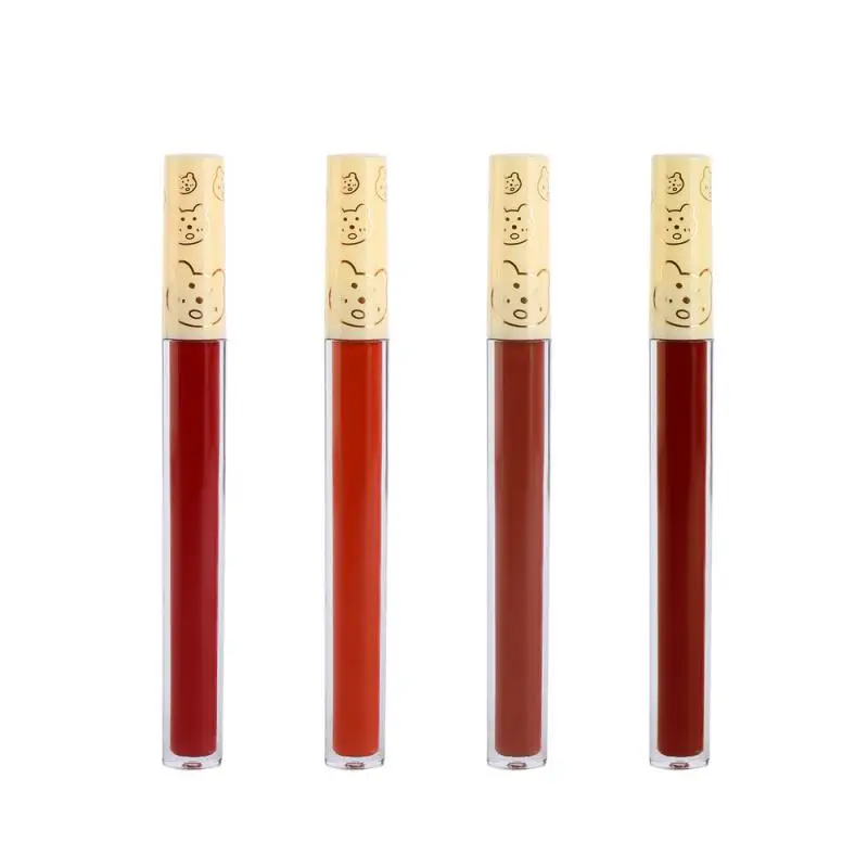 

4-Color Velvet Matte Lip Glaze Lasting Not Easy To Fade Non-stick Cup Waterproof Show White In Summer Lip Glaze Makeup Cosmetics