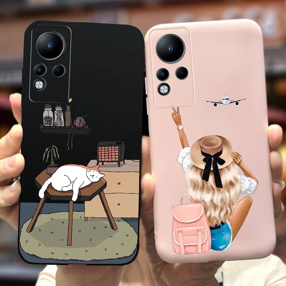 Для Infinix Note 11 чехол X663 роскошный с изображением конфет мягкий для Sllicone телефона 11S