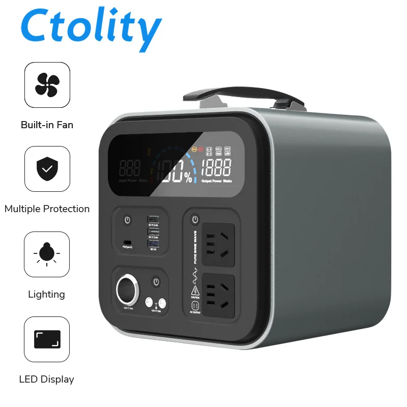 AC Super Portable Power Station 300W for A Campervan RV 220V Energy Storage Power Supply Solar Generator Pure Sine Wave Outdoor