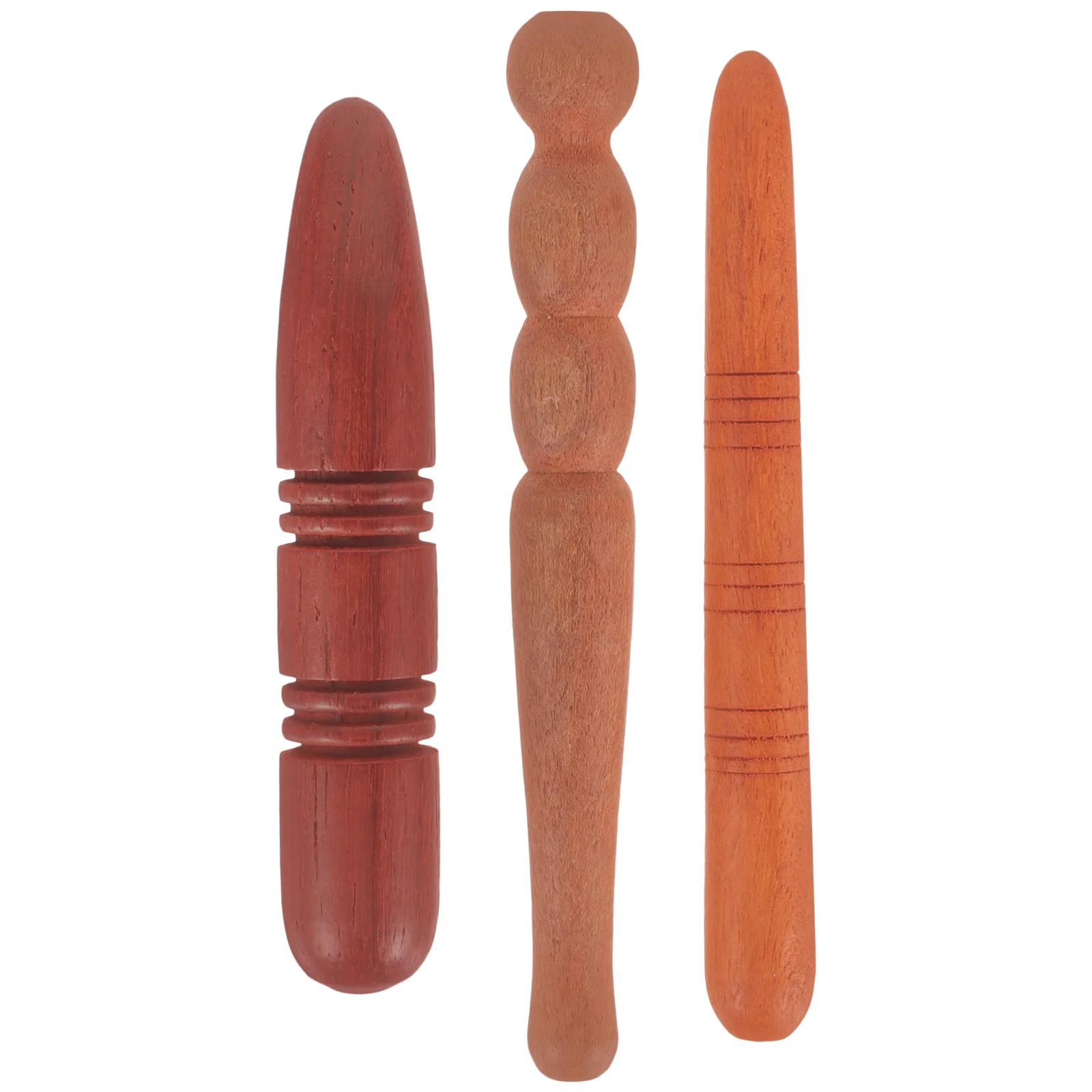 

3Pcs Portable Massaging Sticks Foot Massagers Wooden Reflexology Sticks Wood Acupoint Massagers