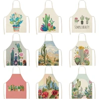 cactus and lipstick pattern hostess kitchen apron baking accessories apron cooking ladies accessories apron mens cafe kitchen