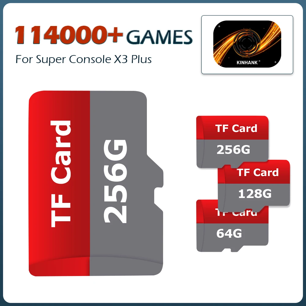 Super Console X3 Plus Game Card For Super Console X3 Plus Retro Game Console With 114000 Game For PSP/PS1/Sega Saturn/DC/MAME