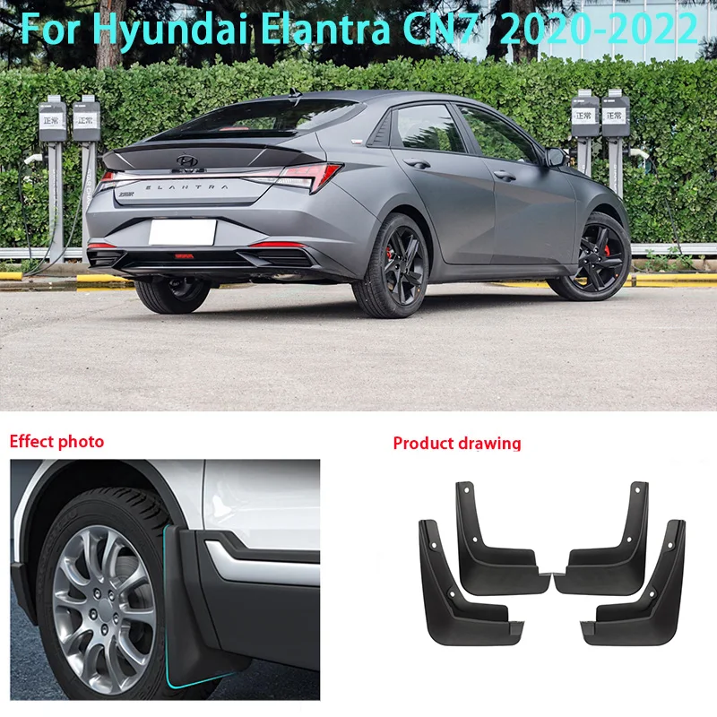 Передняя и задняя флуоресцентная защита для Hyundai Elantra CN7 аксессуары 2020 2021 2022