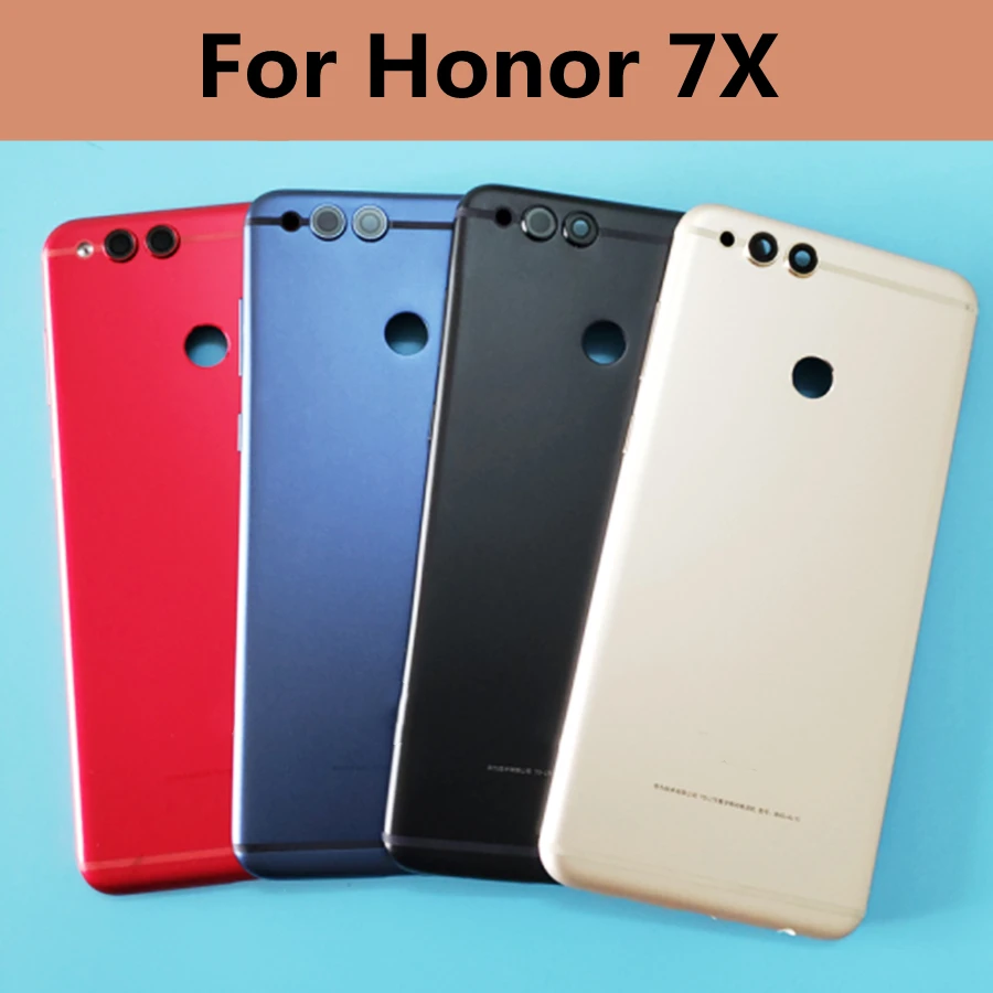 For Huawei Honor 7X BND-L21 BND-L22 Battery Cover Back Housing Rear Door Metal Case for Honor 7X Battery Cover+Camera Lens