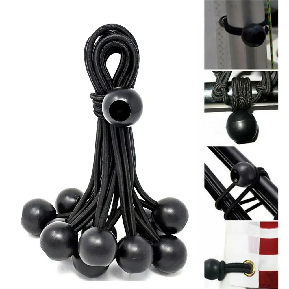 

Outdoor Fixing Securing Water Bottle Fixed Backpack Accessories Loop Cord Elastic Rope Black Ball Bungee Bungee Cord