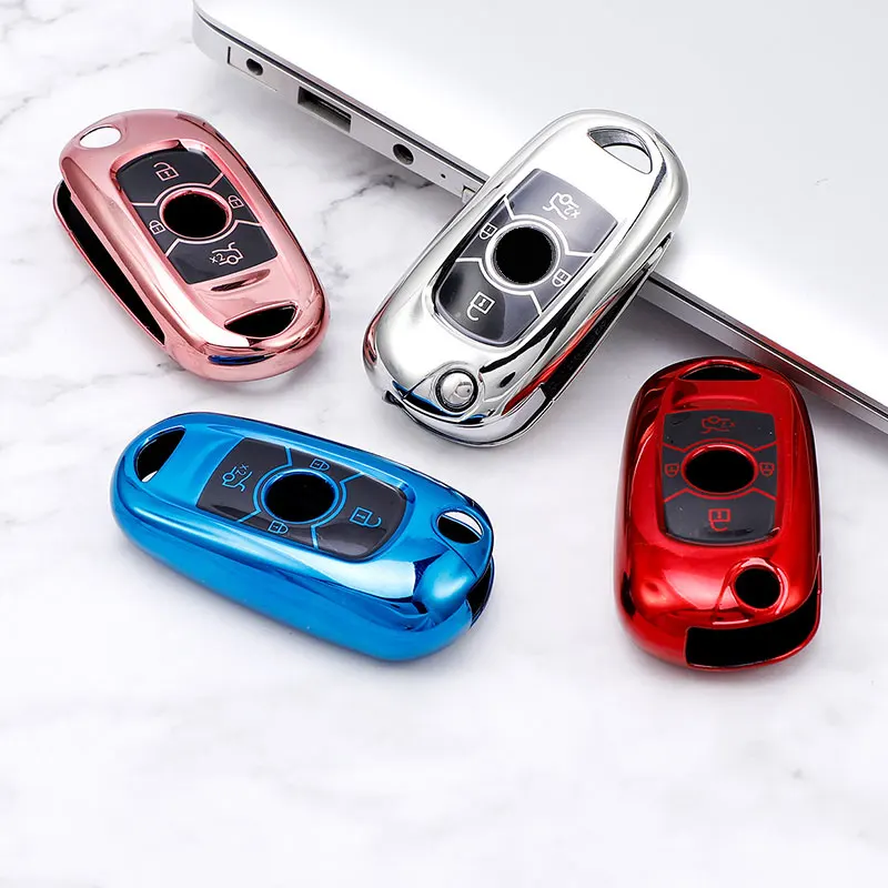 

Car Flip Key Case Cover Bag Shell Holder Key Chain for Opel Vauxhall Astra K Corsa E for Buick Verano Encore GL6 Accessories