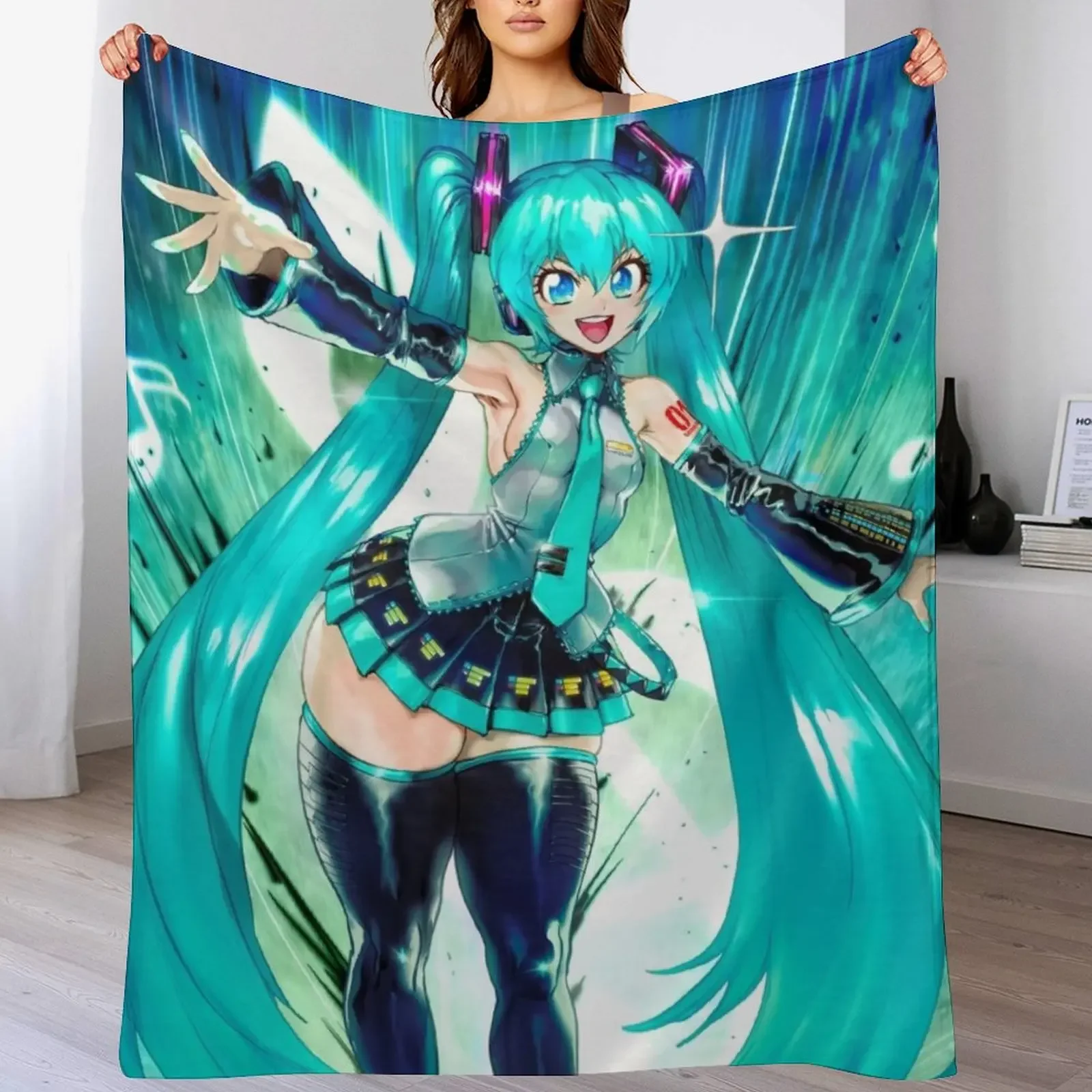 Одеяло Мику забавный подарок на диван одеяла