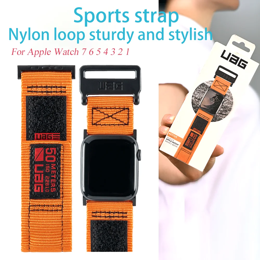 

Nylon Strap for Apple watch band 41mm 44mm 40mm iWatch 42 38mm wristband belt magic loop bracelet for correa watch 7 5 3 4 6 se