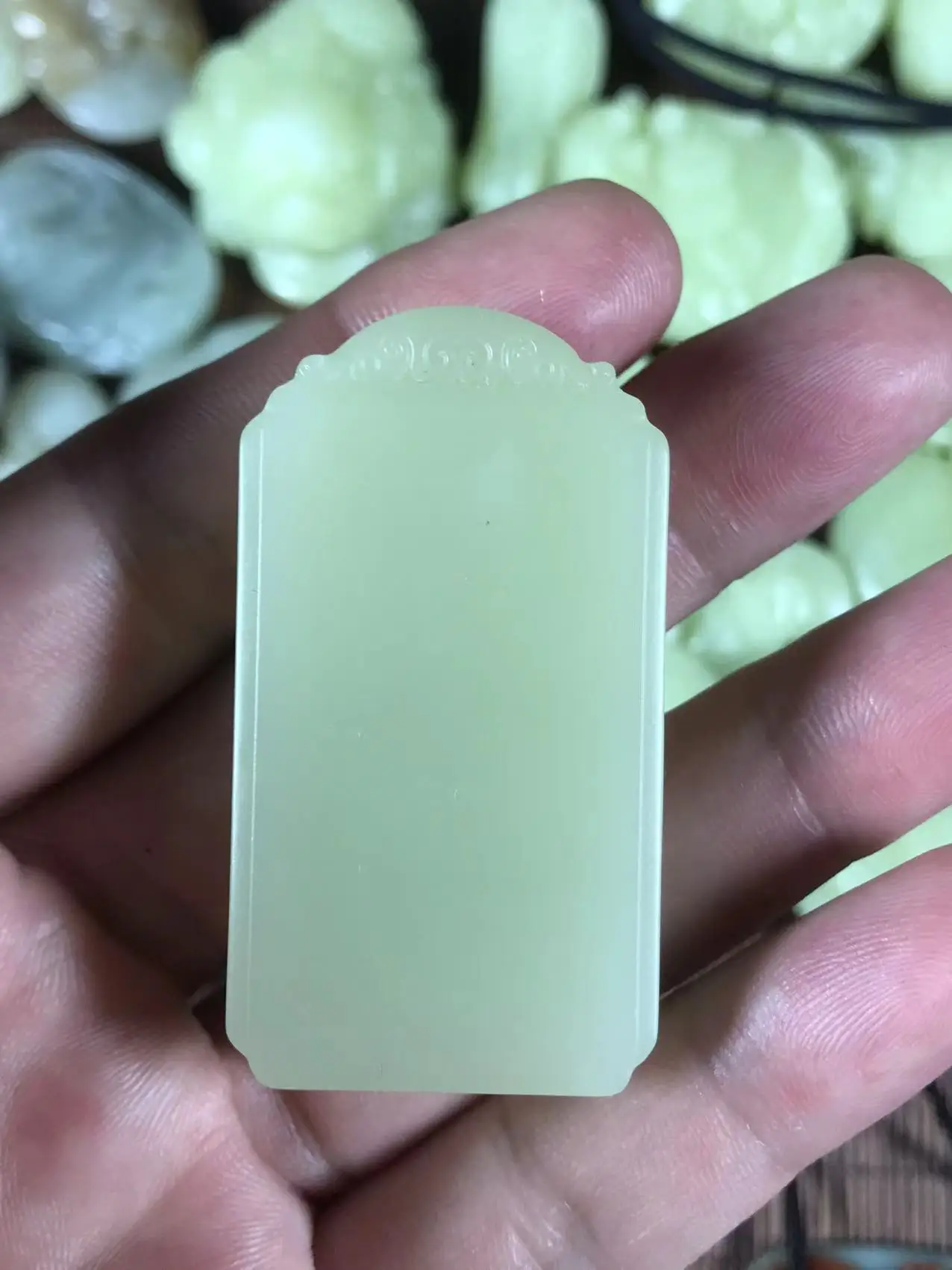 

Natural hetian jade A HandCarved white lucky safety jade jadeite jade necklace pendant jade necklaces jewelry woman men