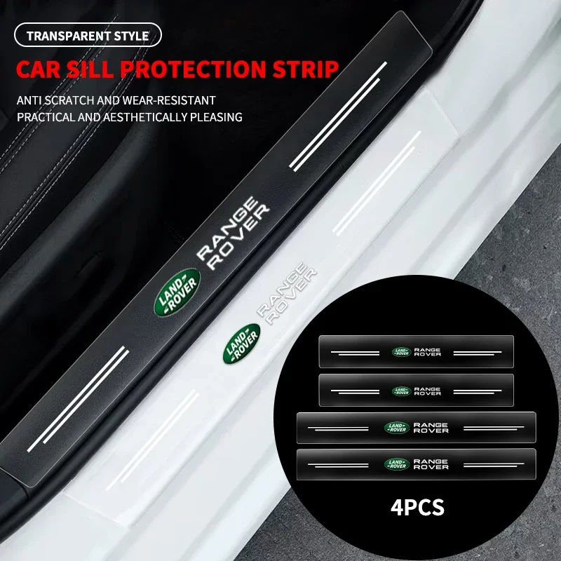 4 шт. прозрачные защитные наклейки на пороги автомобиля Land Rover Range Evoque 3 Defender Discovery