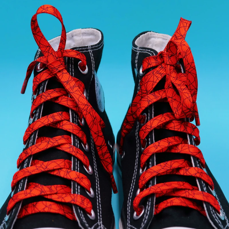 Шнурок Weiou с термопечатным рисунком, Модный мягкий шнурок унисекс, 7 мм, с рисунком грома, красного, черного цветов