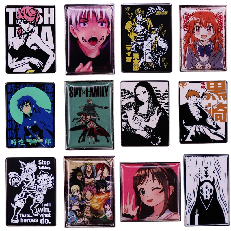 B0054 шпильки для лацкана с рассекающим демонов хвостом Феи рюкзака аниме эмалевые