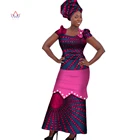 Женское платье в африканском стиле, комплект одежды из 2 предметов, летний топ и искусственная кожа, WY182