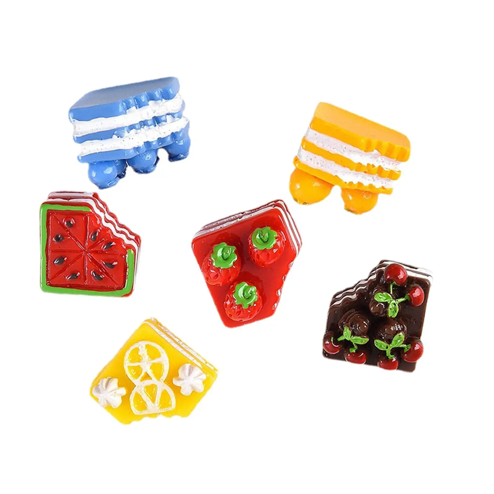 

Миниатюрный торт для миниатюрной настройки в горшке, ландшафтный Сказочный Сад, аксессуары «сделай сам», оболочка для телефона, 6 шт.