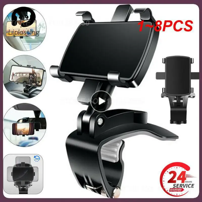 

1~8PCS Degrees Car Phone Holder Universal Smartphone Stands Car Rack Dashboard Support for Auto Grip Mobile Phone Fixed Bracket