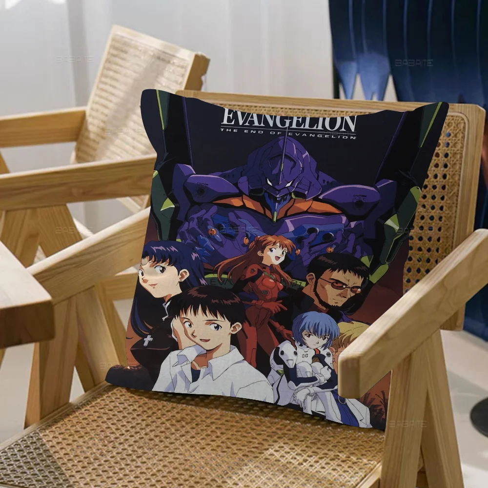 N-Neon G-Genesis E-Evangelion Anime Personalized Picture Text Home Decorative Pillows Household Gifts 45x45cm
