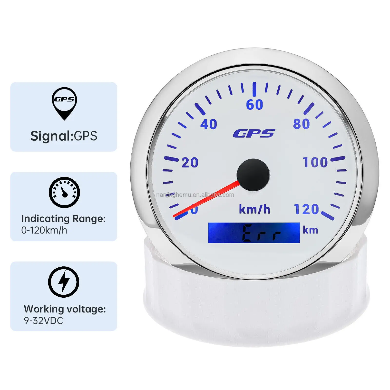 Одометр 120 км/ч с фоновой подсветкой 8 цветов