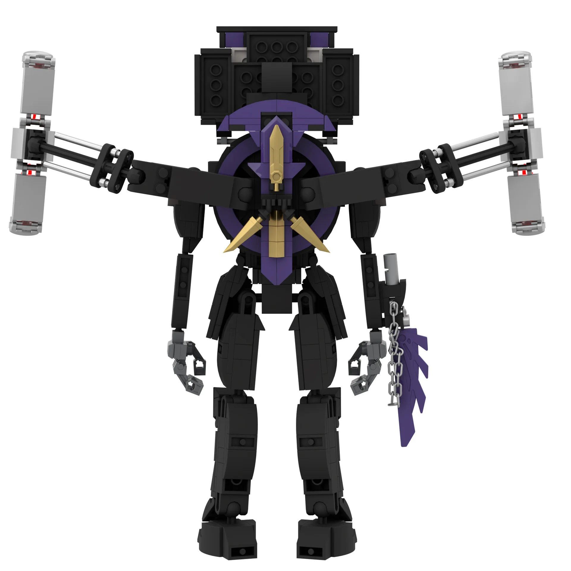 MOC Skibidi туалетный оператор ТВ человек строительные блоки динамик часы мужские