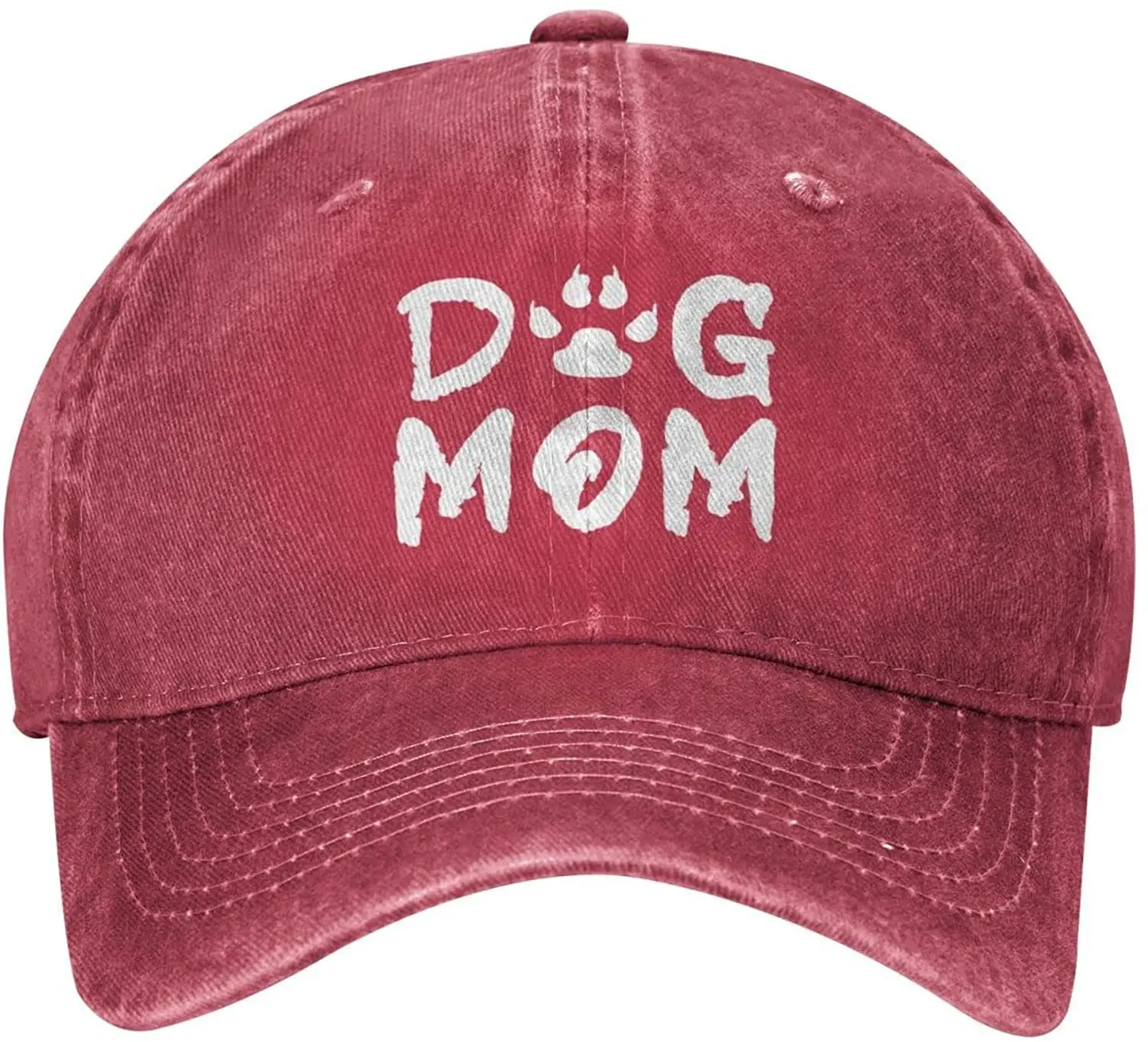 

Black Women's Dog Mom Hat Fashionable Adjustable Cotton Denim Baseball Cap