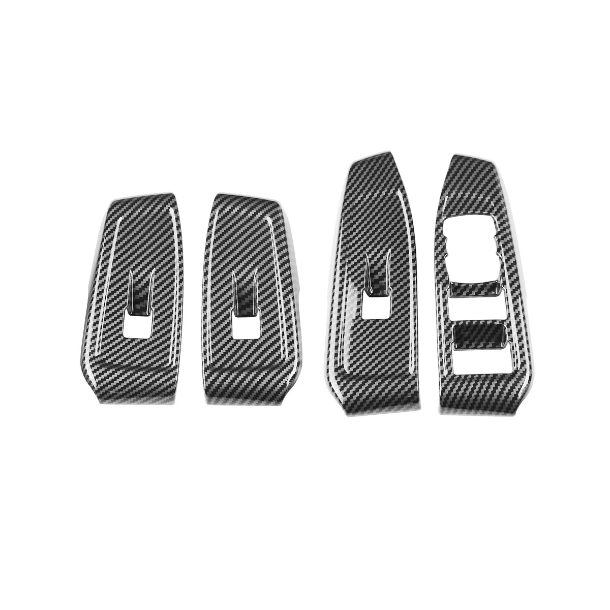 

For Everest 2023 Car Window Glass Lift Button Switch Cover Trim Door Armrest Panel Carbon Fiber