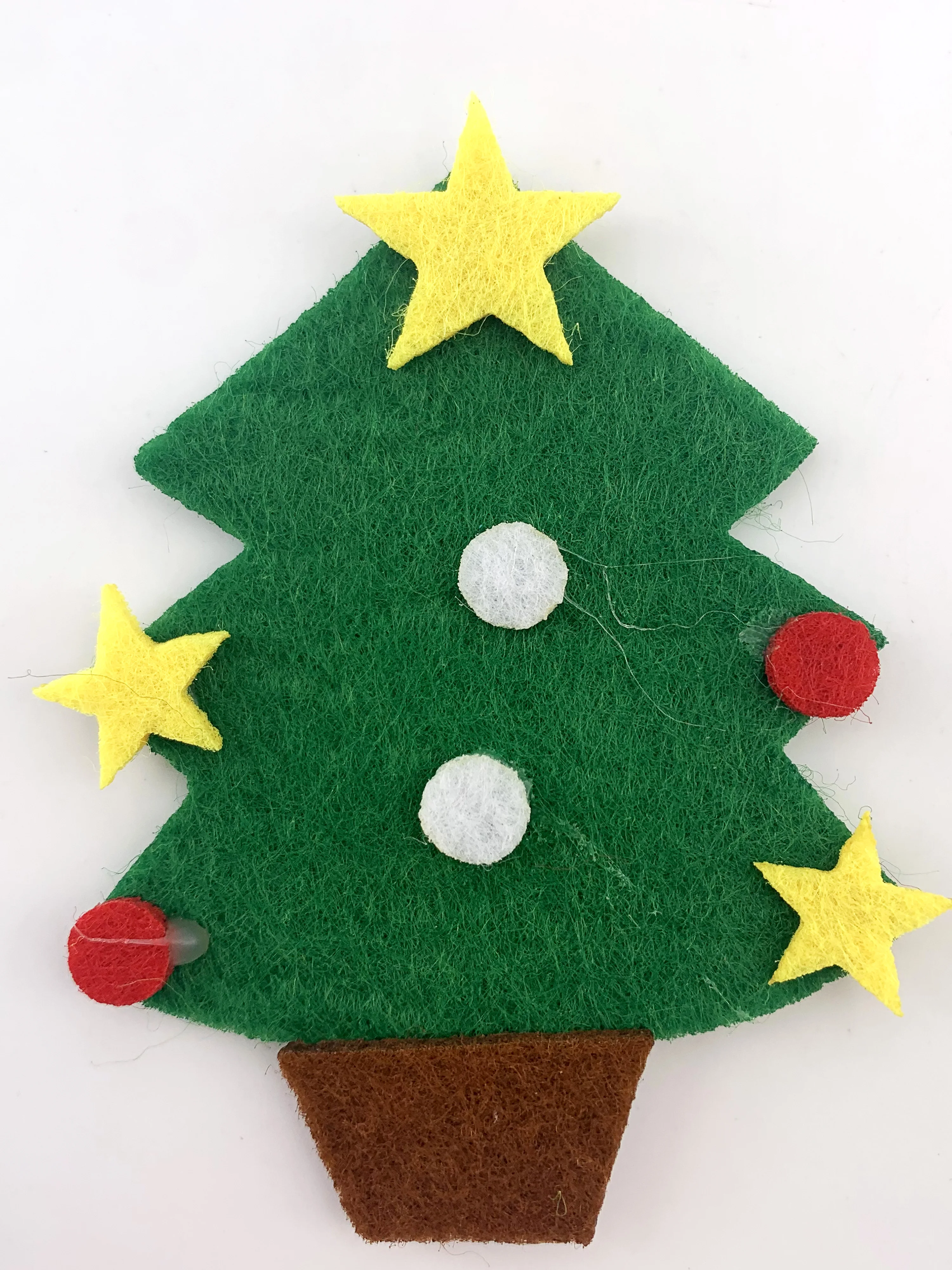 

10PCS/Lot Dot Five Pointed Star Christmas Tree Christmas Nonwoven Technology Accessories For Xmas Gifts DIY Miniature