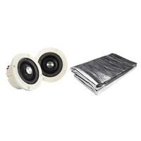 1pair waterproof marine stereo audio speakers wall mount ceiling speakers 1x heat sound deadening insulation mat