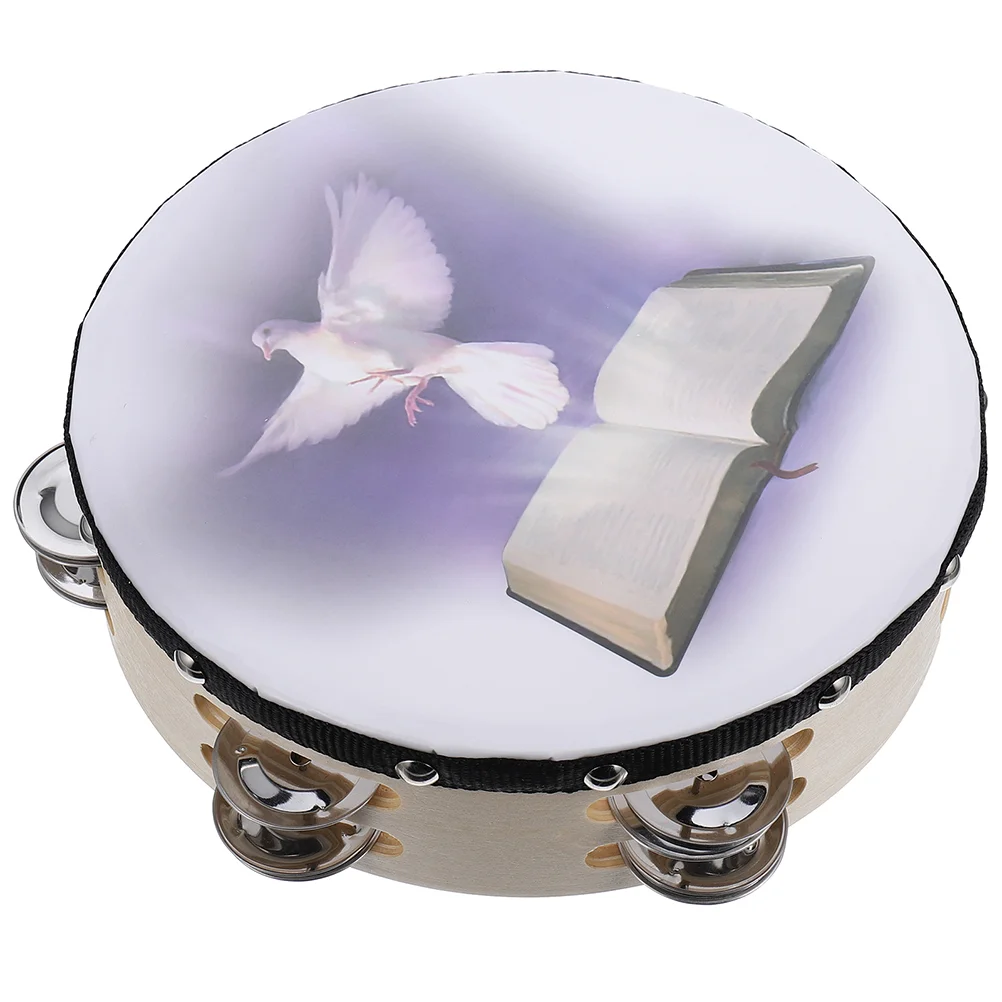 

Tambourine Drum Hand Percussion Kidsinstrument Musicaljingles Held Double Wood Tambourines Educational Bell Side Adultshandheld