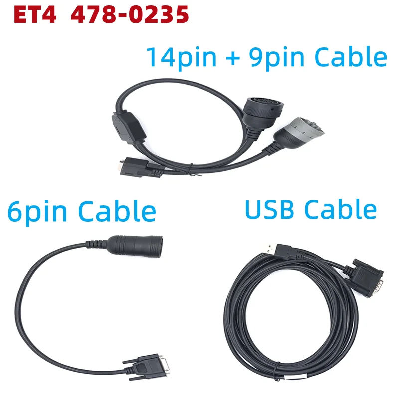 

14Pin 9Pin 6PIN USB Cable for CAT ET4 Adapter 478-0235 Truck Diagnostic Tool With ET 3 Auto Scanner