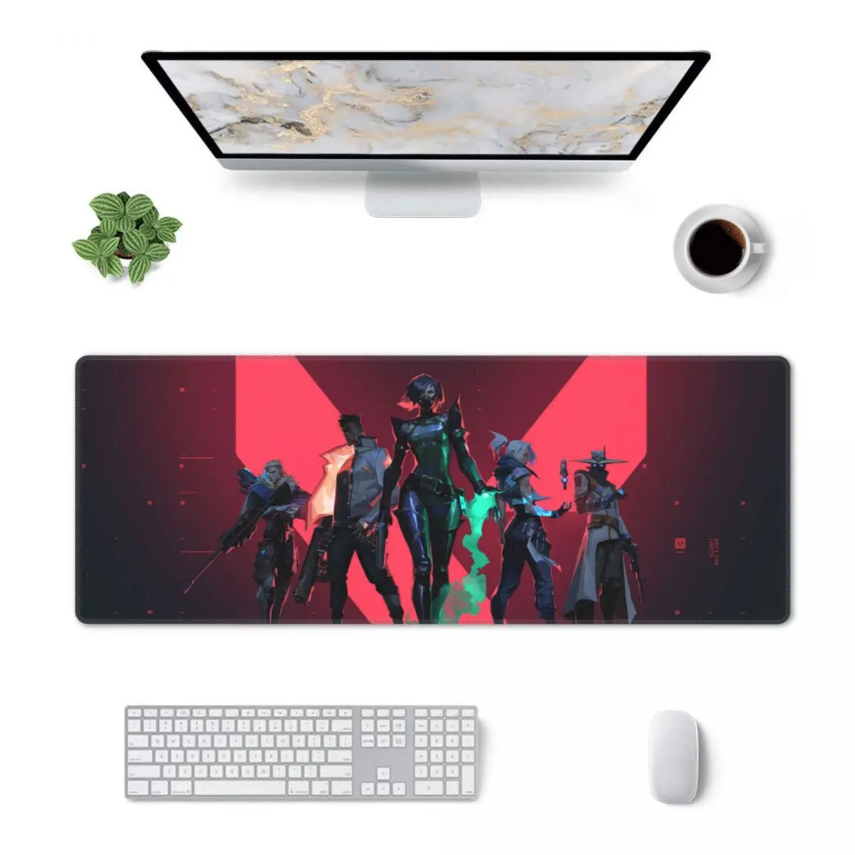 Большой коврик для мыши Valorant видеоигр ноутбука в стиле аниме школьный Забавный