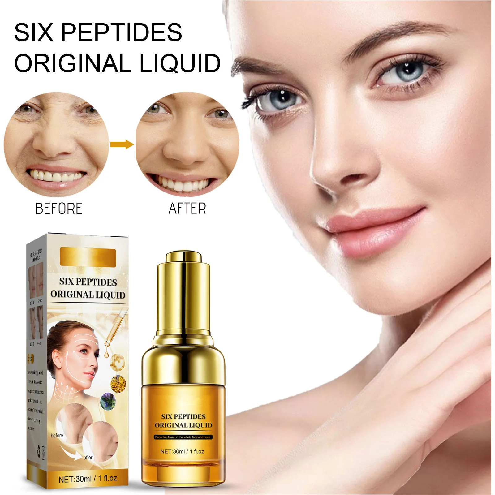 

Liusheng Peptide Anti-Wrinkle Essence Hydrates Moisturizes The Skin Lightens Fine Lines Anti-wrinkle Whitening Essence