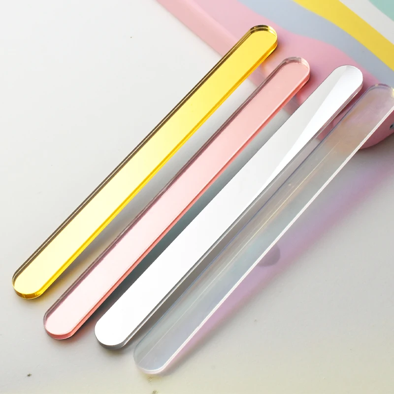 

50pc Ice Cream Stick Popsicle Sticks Ice Cream Tool DIY Popsicle Maker Mirrow Surface 11.0 CM Length