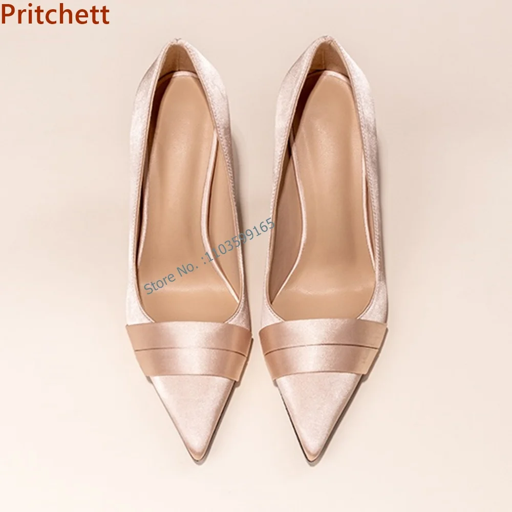 Женские туфли на тонком каблуке-шпильке с прямым ремешком