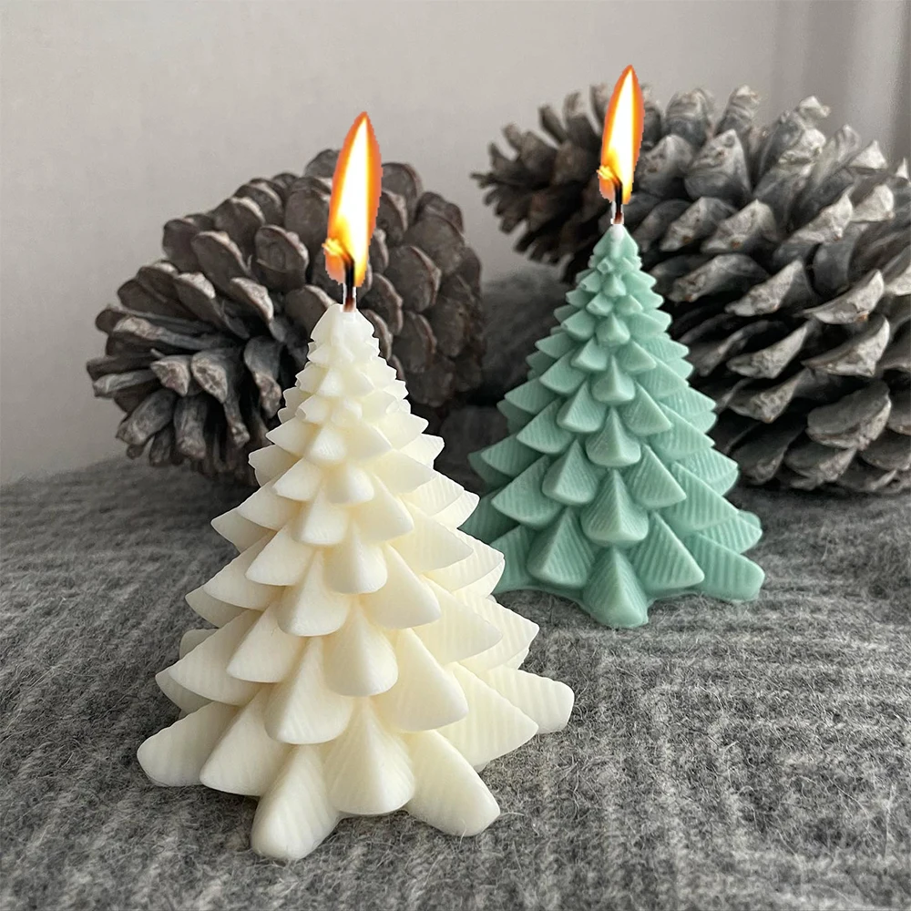 

Christmas Scented Silicone Candle Mold DIY Christmas Tree Plaster Resin Craft Making Mould Handmade Soap Chocolate Mold Supplies