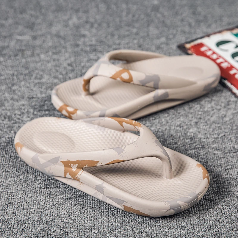 Мужские Пляжные шлепанцы массажные сандалии на толстой подошве удобная