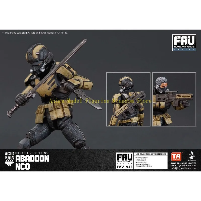 Фото В наличии: Фигурка Acid Rain War FAV-A43 Abaddon NCO 1/18, модель, украшение, игрушка, коллекционный аниме-подарок, подвижная фигурка солдата №3