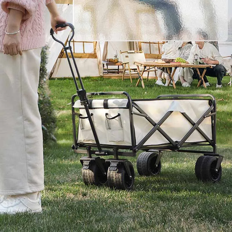 Сверхмощная складная тележка большой емкости для покупок на пляже и в саду