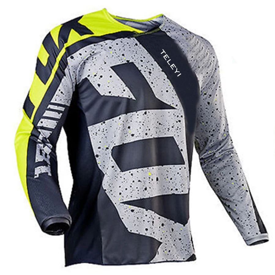 

Men's Long sleeve motocross Cycling Jersey FOX teleyi Downhill Mountain Bike MTB Shirts Offroad DH Motorcycle Motocross Clothing