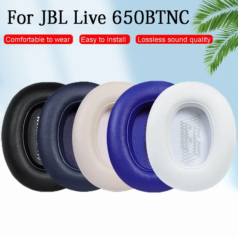 

Replacement Protein Leather Ear Pads for JBL Live 650BTNC 660BTNC Headphones Soft Foam Ear Cushions Earpads for 650 660 BT NC