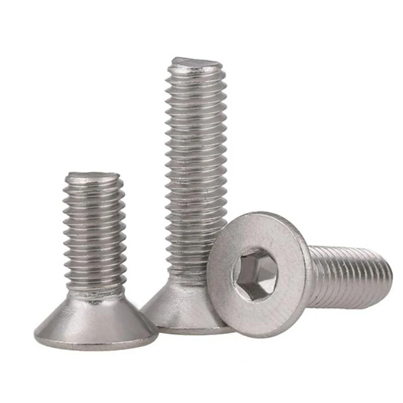 

DIN7991 M2 M2.5 M3 M4 M5 M6 M8 304 A2 Шестигранная головка из нержавеющей стали плоский потайной шестигранный болт