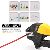 vsb 10wf 0 25 10mm2 hand tool crimping pliers suitable for insulated and non insulated bushing terminals crimping tools 23 7awg