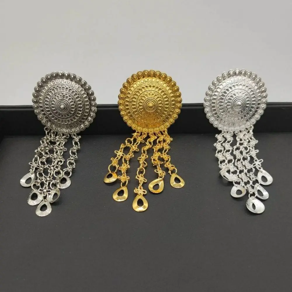 Головной убор в старинном стиле тайский головной с листьями золотые