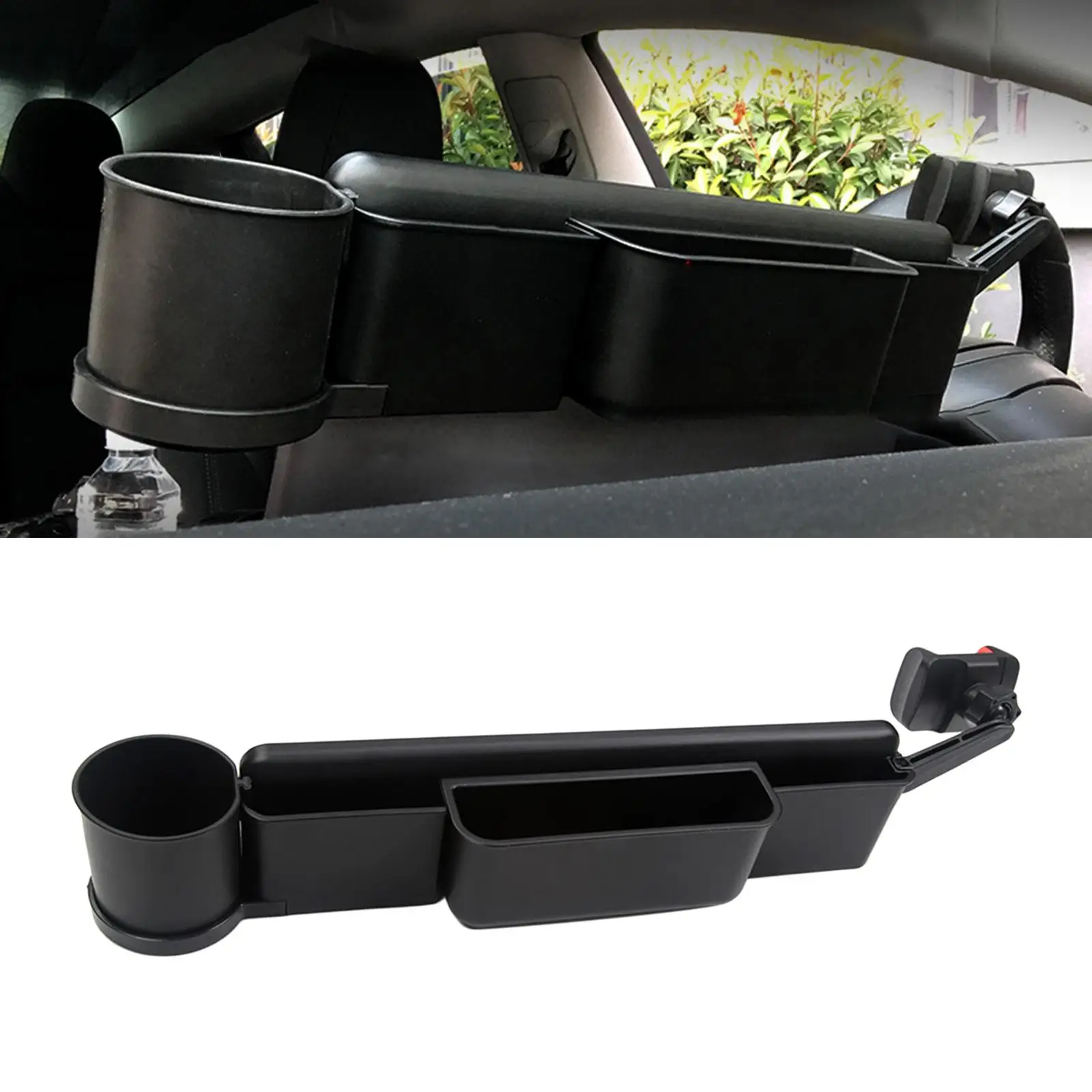 

Car Phone Mount Stand Storage Box Fixed Clip Bracket Portable Black ABS Mobile