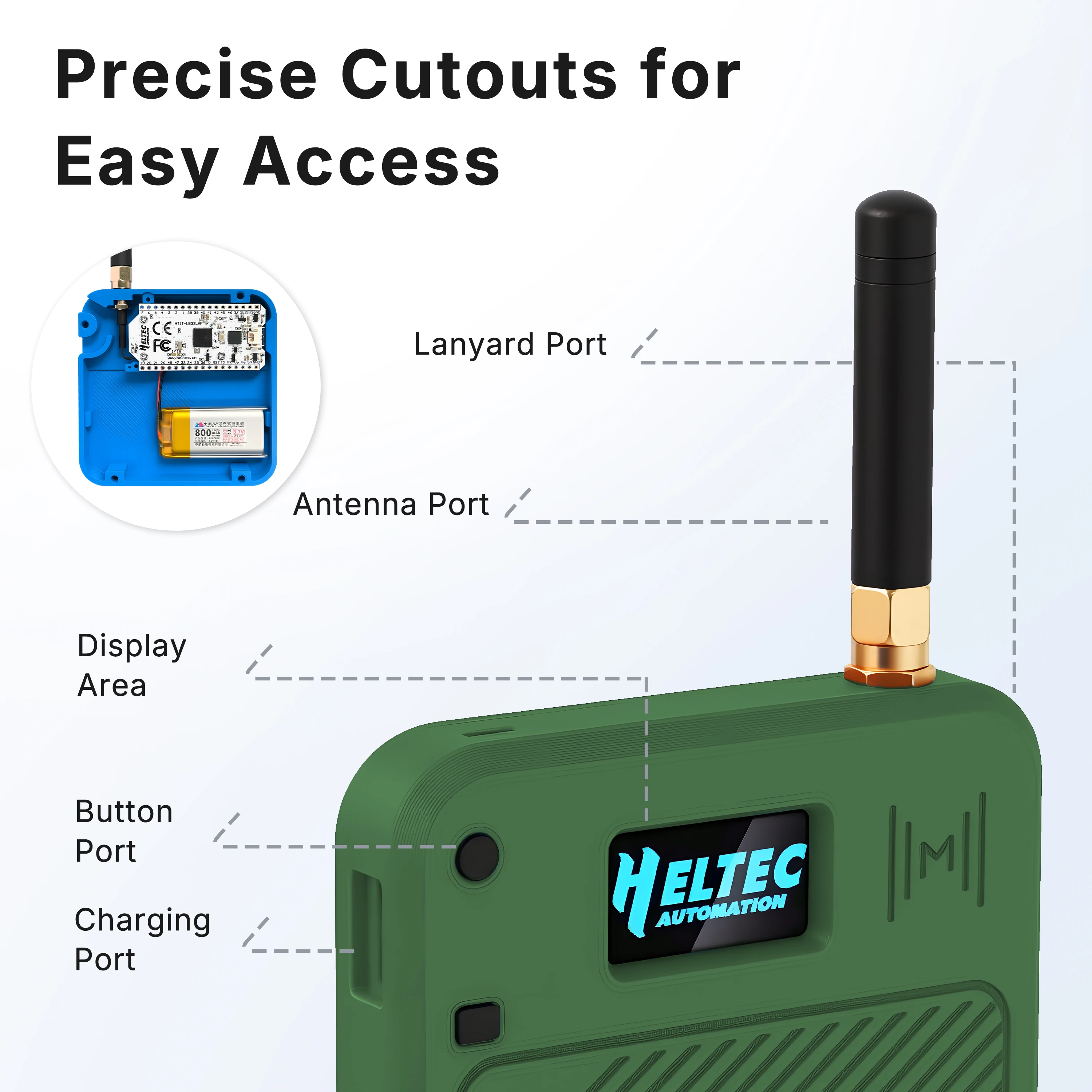 Фото Комплект Heltec V3 Meshtastic WiFi LoRa 32 Shell Kit с ESP32, SX1262 LoRa Node, 0.96-дюймовым синим OLED-дисплеем, отладочная плата для Arduino LoRaWAN IoT №4