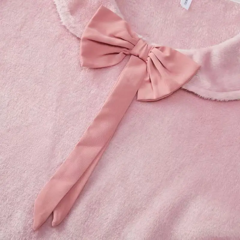 Autumn Winter Warm Flannel Pajamas for Women Students Cute Velvet Thicken Loose Sleepwear Set Coral Velvet Floral Pajamas