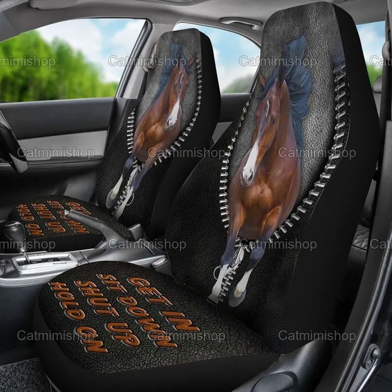 

Horse Car Seat Cover, Horse Get In Sit Down Car Seat Cover, Funny Horse Seat Covers, Horse Car Decor, Farm Gift, Gifts For Her L
