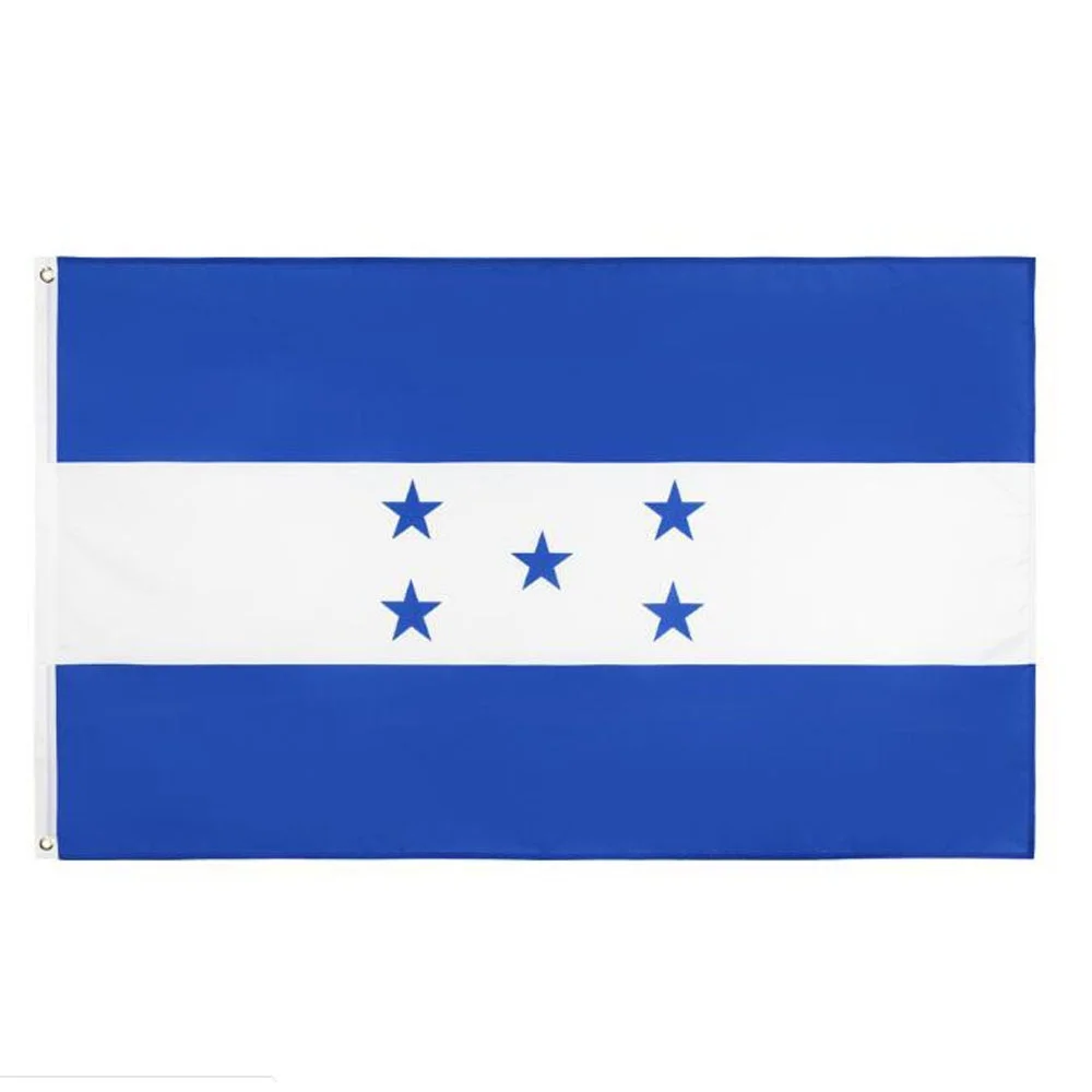 

wave Rep blica de Honduras flag Honduras Banner Brass buttonhole 90*150cm Honduras Fluttering flags Decoration