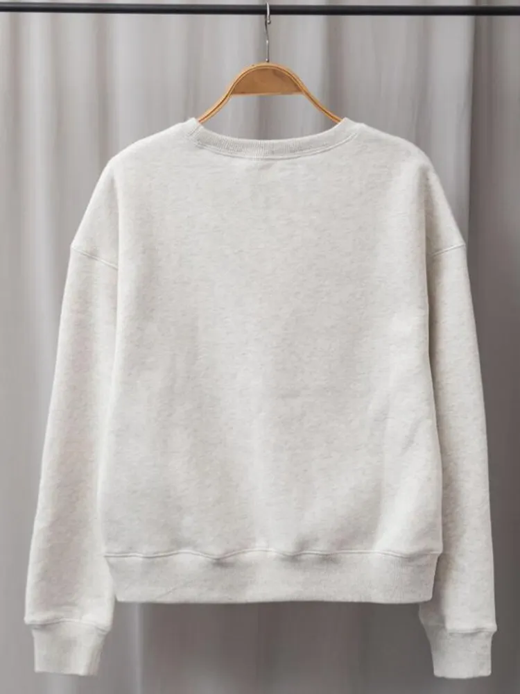 

Women Hoodie Autumn New Retro Letter O-Neck Long-sleeved Top Casual Sweatshirts
