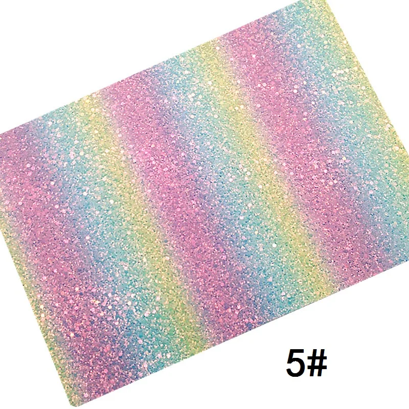 Pastel Радужная блестящая кожа искусственная ткань винил с фетровой подложкой