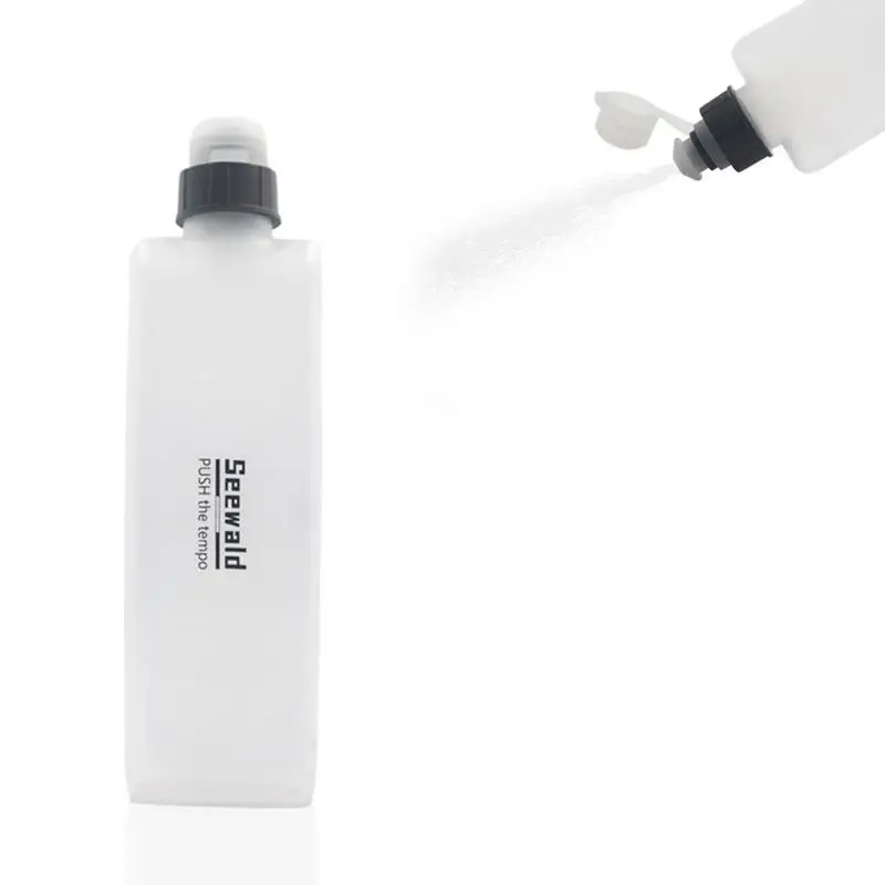 Curved Flat Water Bottle Easy To Squeeze Fitness Sports Water Bottle For Running Hiking Cycling Mountaineering Fitness